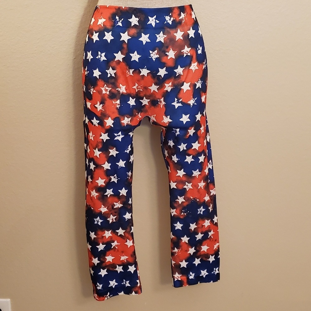 No Boundaries blue red star tights leggings XL - Picture 1 of 3